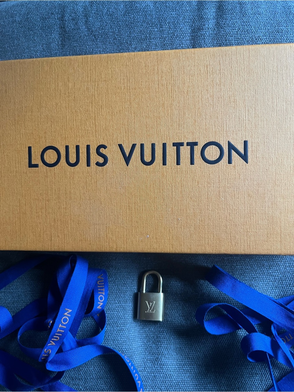 Louis Vuitton Blue Ribbon and Gift Box